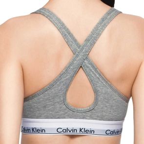 Calvin Klein Modern Cotton Lightly Lined Bra BQF1654 Grey Heather