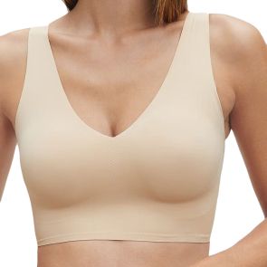 Calvin Klein Invisibles Comfort Lightly Lined V Neck Bralette BQF4708 Bare