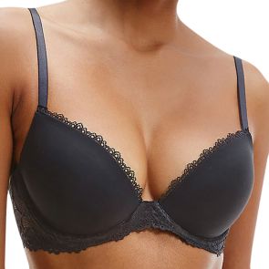 Calvin Klein Seductive Comfort Light Lifting Demi Bra QF6394 Black