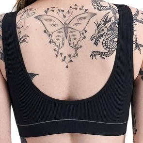Bonds Retro Rib Scoop Crop WT44 Black