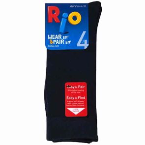 Rio Business Wear 'Em and Pair 'EM Crew Socks 4-Pack S7412W Black