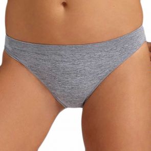Ambra Microfibre Seamless Singles Cheeky Hipster Grey Marle