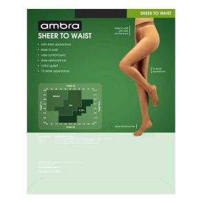 Ambra Sheer To Waist Classic Tights Almost Black