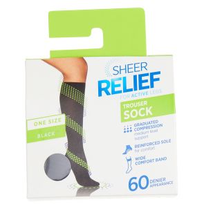 Sheer Relief Trouser Sock 60 Denier H3387O Black