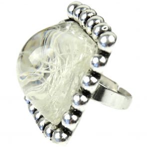 Sistaco Ice Square Ring 124660 Cream/Silver