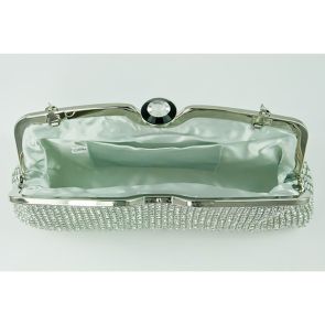 FINAL SALE Ivys Star Mesh & Diamonte Evening Bag B555 Silver