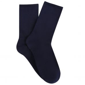 Ambra Bamboo Blend Crew Sock 2-Pack Navy