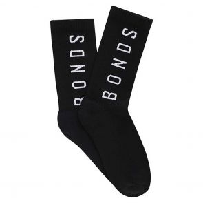 Bonds Mens Originals Crew Socks 2-Pack SYEX2N Black
