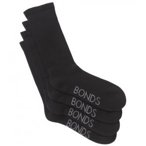 Bonds Mens Very Comfy Crew 2PK SZFP2N Black