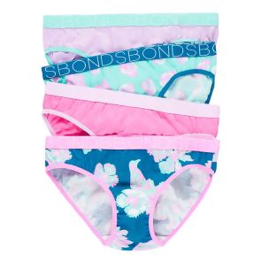 Bonds Girls Bikini 4-Pack Levander/Mint/Pink/Blue