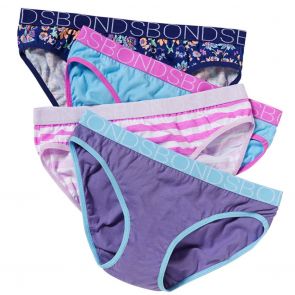 Bonds Girls Bikini 4-Pack UXYH4A Multi