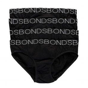 Bonds Girls Bikini 4-Pack UZR14A Black