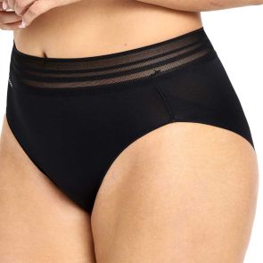 Jockey No Panty Line Promise Sheer Tops Hi Cut WUG6 Black