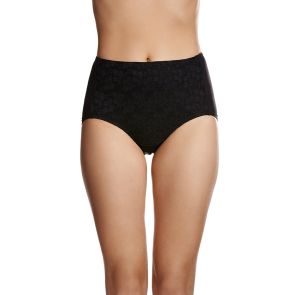 Jockey No Ride Up Lace Full Brief WWLE Black
