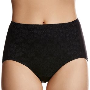 Jockey No Ride Up Lace Full Brief WWLE Black