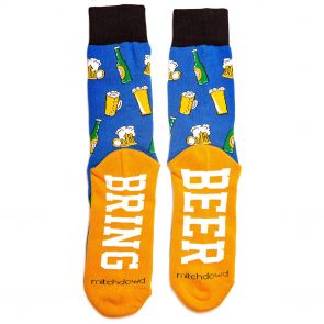 Mitch Dowd Men's Bring Beer Odd Socks XMDM1321 Dark Blue