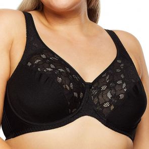 Hestia Women's Comfort Lace Wirefree Bra, Powder Puff, 16C