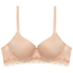 me by Bendon Geometric Lace Full Coverage Contour Bra 221-1167 Toasted Almond/Pristine