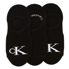 Calvin Klein Monogram Liner Socks 3-Pack ECJ502 Black