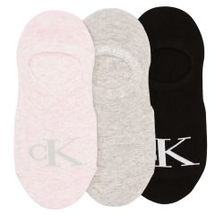 Calvin Klein Monogram Liner Socks 3-Pack ECJ502 Pink/Grey Heather/Black