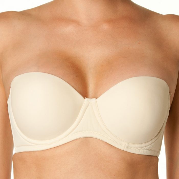 Q-T Intimates Strapless Bra Nude 1103