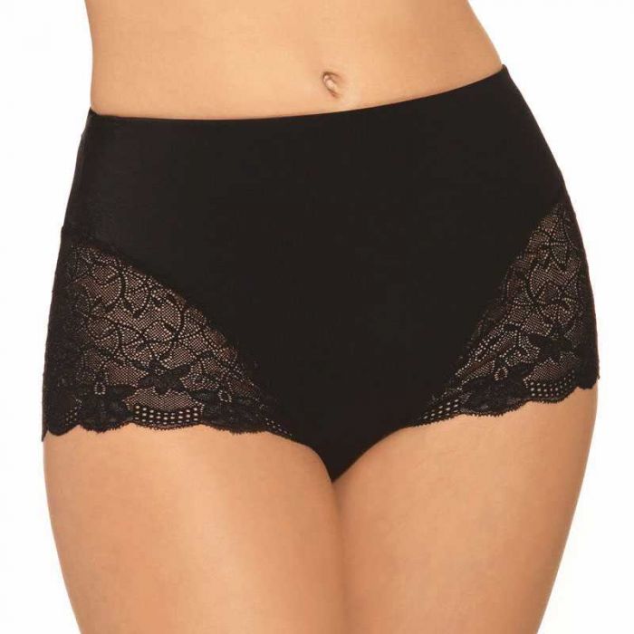 Hold Me Tight Lace Trim Brief [Black-W6004]