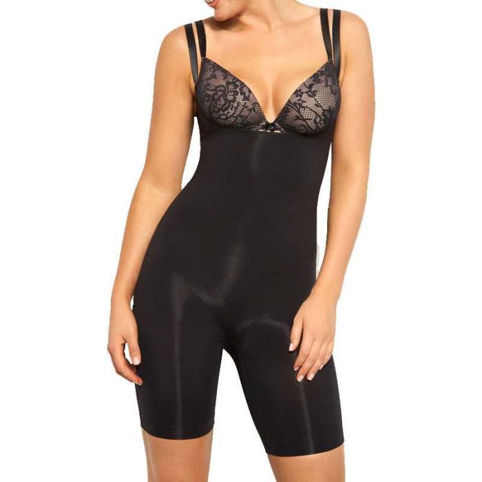 Hold Me Tight Second Skin Seamless Bodysuit Black W3021