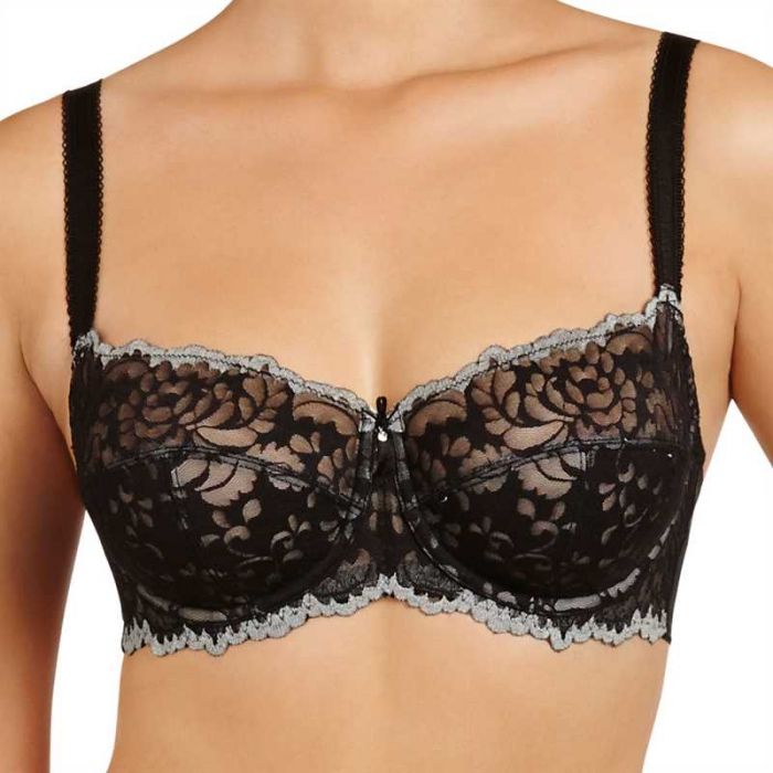 Fayreform Valentina Balconette Bra Black/Lunar Rock F216-594