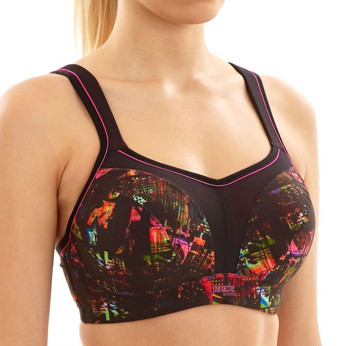 Panache Sport Ultimate Hi Impact Sports Bra [Neon Pixel Print-5021