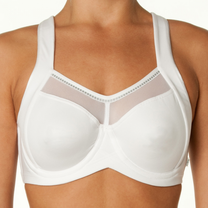 Bendon Sport Extreme Out Underwire Sports Bra White and Silver 76-408 -  Zodee Australia
