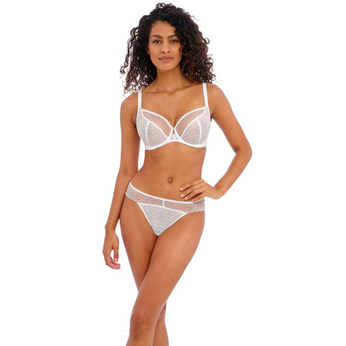 Freya Signature Underwire Plunge Bra AA400502 White Womens Underwear