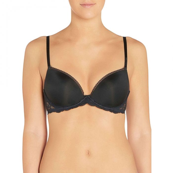 Calvin Klein Seductive Comfort with Lace Demi Lift F1444 Black Womens Bra Calvin Klein Seductive Comfort with Lace Demi Lift F1444 Black Womens Bra