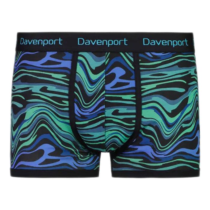 Davenport Bodyfit Mens Trunk DM163 665 Psychedelic Wave Print Mens Underwear Zodee Australia