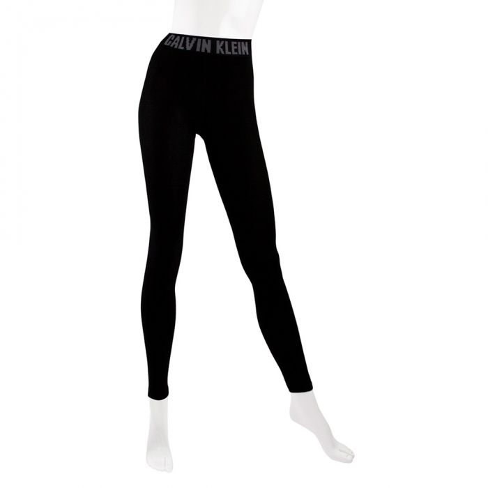 Calvin Klein Kara Modern Cotton Logo Legging ECA615 Black Womens Clothing