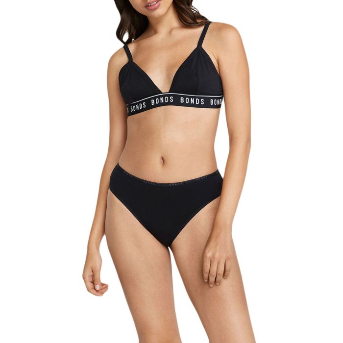 Bonds Everyday Organics Hi Bikini WTEW Black Womens Underwear