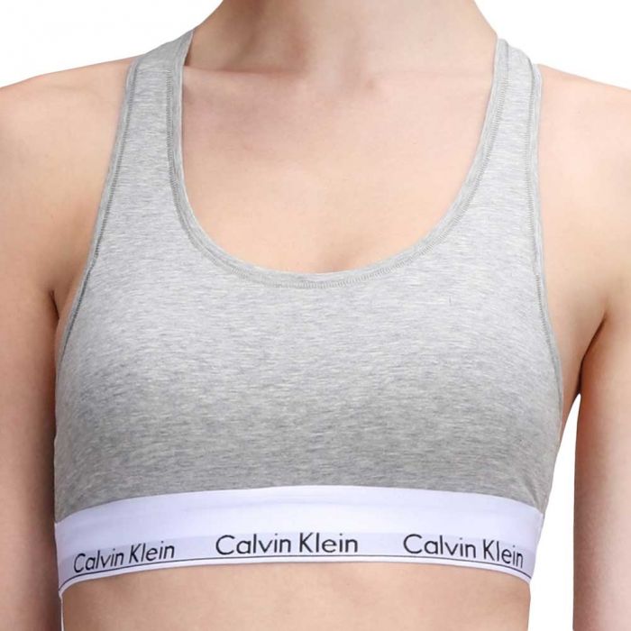 Calvin Klein Modern Cotton Bralette F3785 Grey Heather Womens Bra Zodee Australia