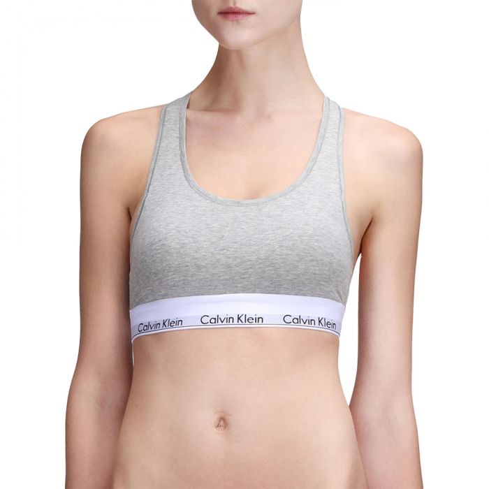 Calvin Klein Modern Cotton Bralette F3785 Grey Heather Womens Bra