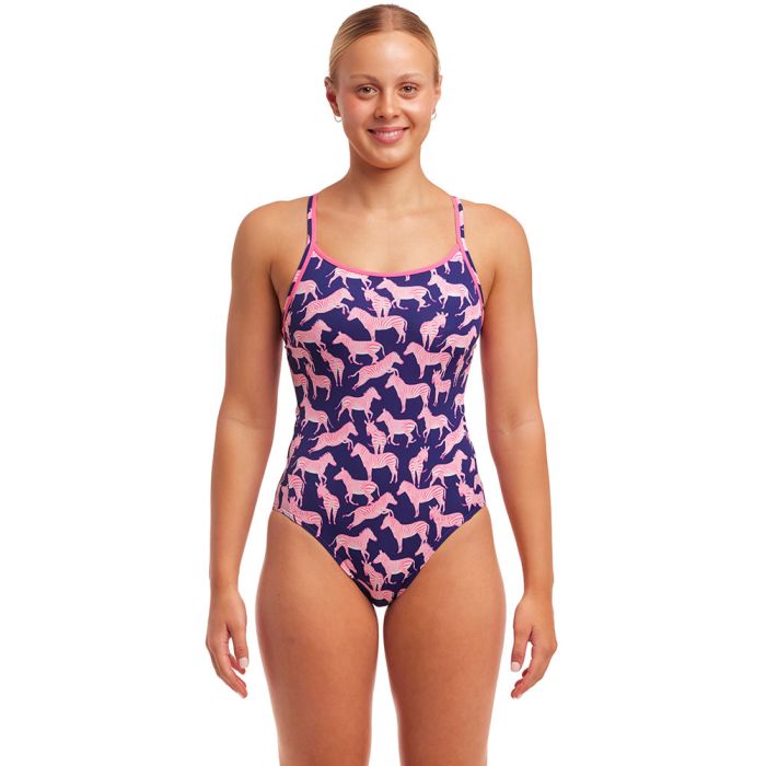 Funkita Diamond Back One Piece FS11L Sweet Stripes Womens Swimwear