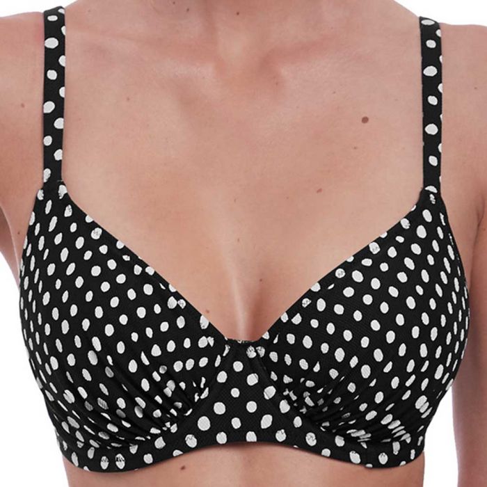 Santa Monica Black & White Full Cup Bikini Top from Fantasie