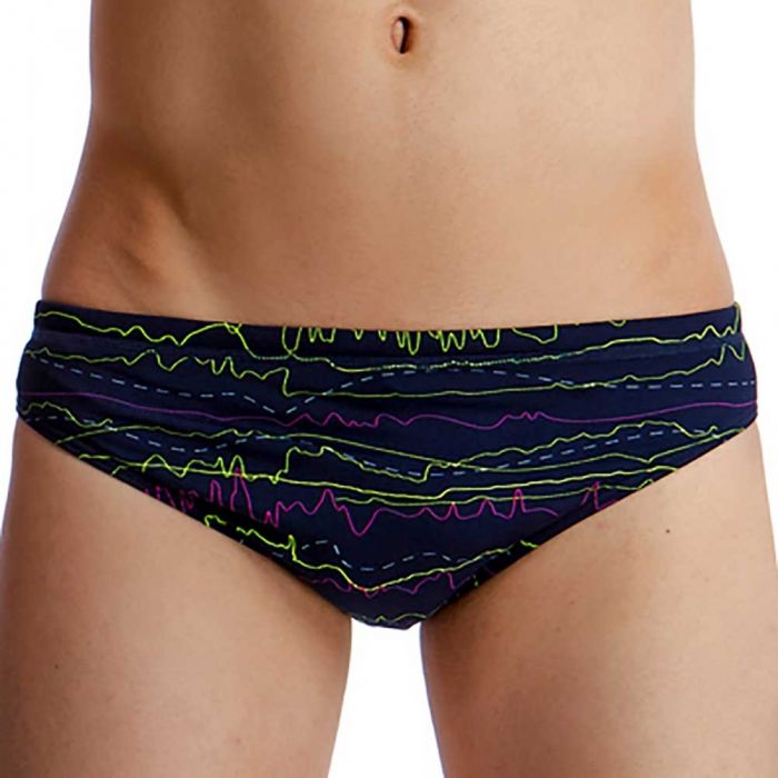 Funky Trunks Boys Classic Swim Briefs FT35B Sound System Kids Swimwear Zodee Australia