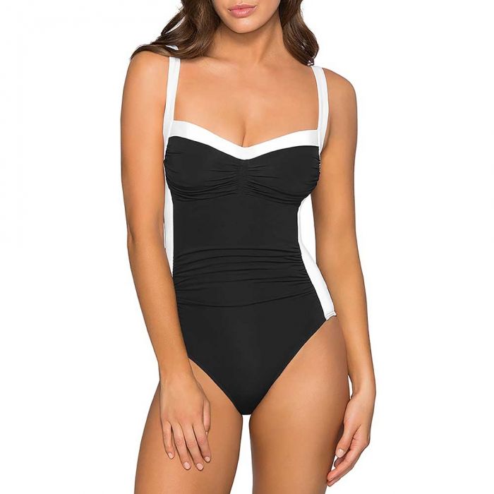 Jets Classique DD/E Cup Banded One Piece Black/White J1767DDE - Zodee  Australia