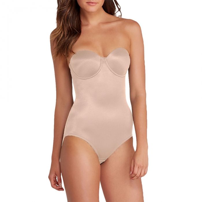 Miraclesuit Shapewear Back Magic Strapless Bodybriefer 2910 Nude Womens  Shapewear
