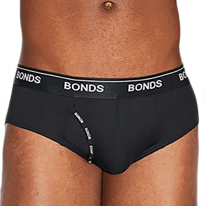 Bonds Microfibre Guyfront Brief MX6A Nu Black Mens Underwear