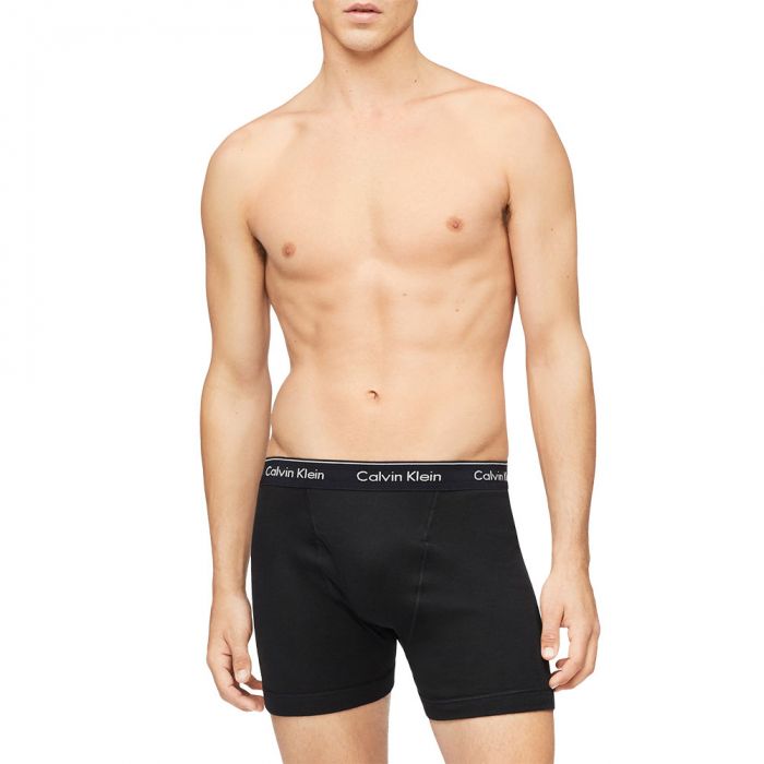 Calvin Klein Cotton Classics 3 Pack Boxer Briefs NB4003 Black Mens Underwear Zodee Australia