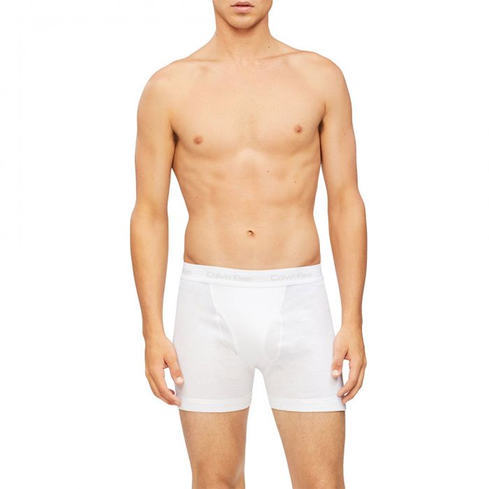 Calvin Klein Cotton Classics 3 Pack Boxer Briefs NB4003 Black/Heather Grey/White Mens Underwear Calvin Klein Cotton Classics 3 Pack Boxer Briefs NB4003 Black/Heather Grey/White Mens Underwear