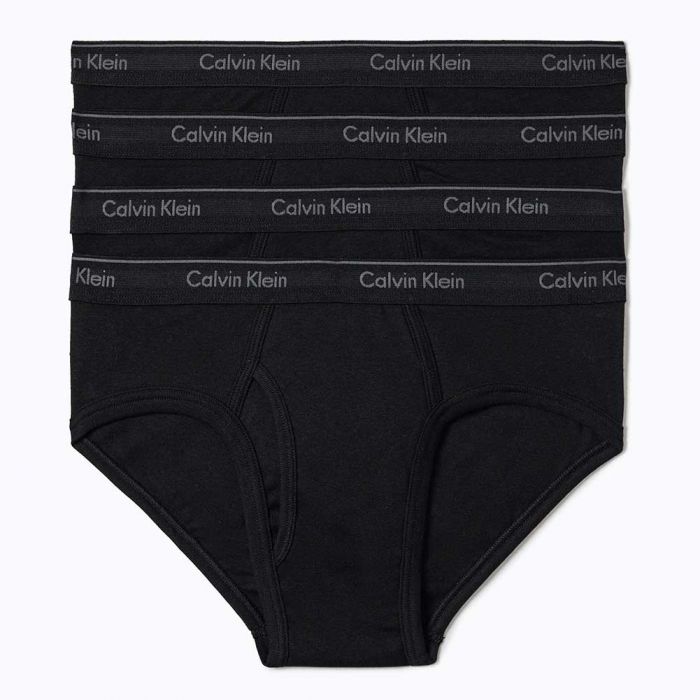 Calvin Klein Cotton Classics 4 Pack Hip Brief NB4004 Black Mens ...