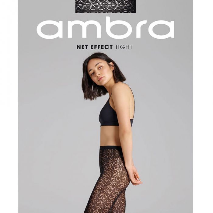 Ambra Net Effect Tight AMNEEFTI Black Womens Hosiery