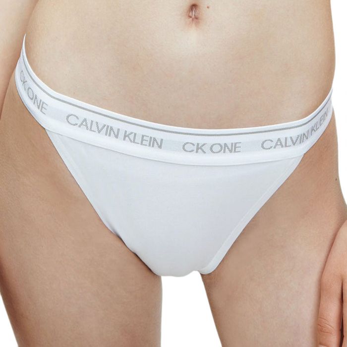 Calvin Klein CK One Cotton Brazilian QF5834 White Womens Underwear