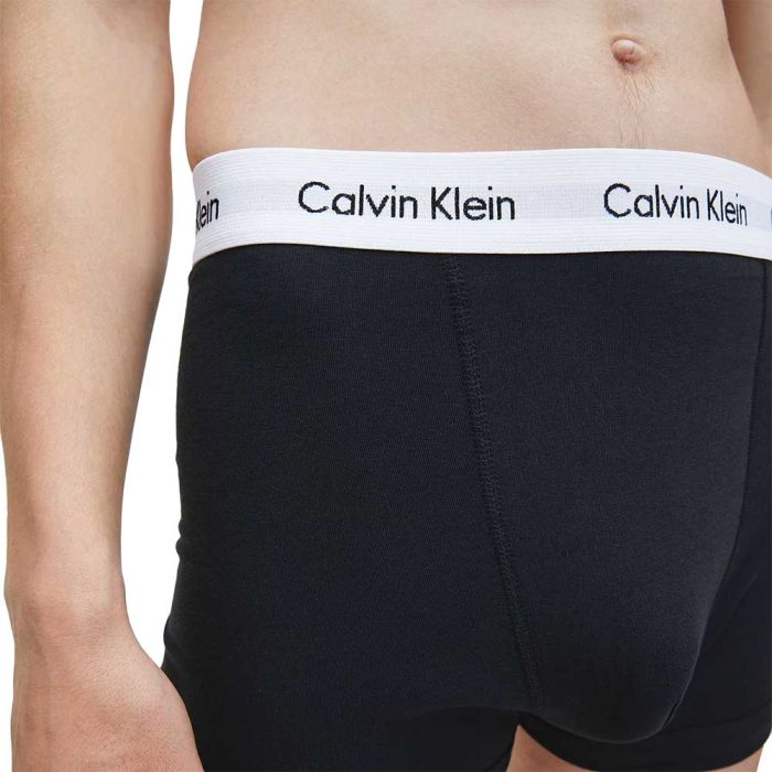 Calvin Klein Cotton Stretch Classic Fit Trunk 3 Pack BU2662 Black Mens Underwear Zodee Australia