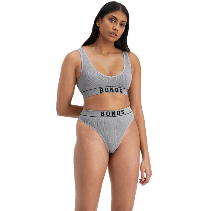 Bonds Retro Rib Gee WU8HA Heritage Grey Marle Womens Underwear